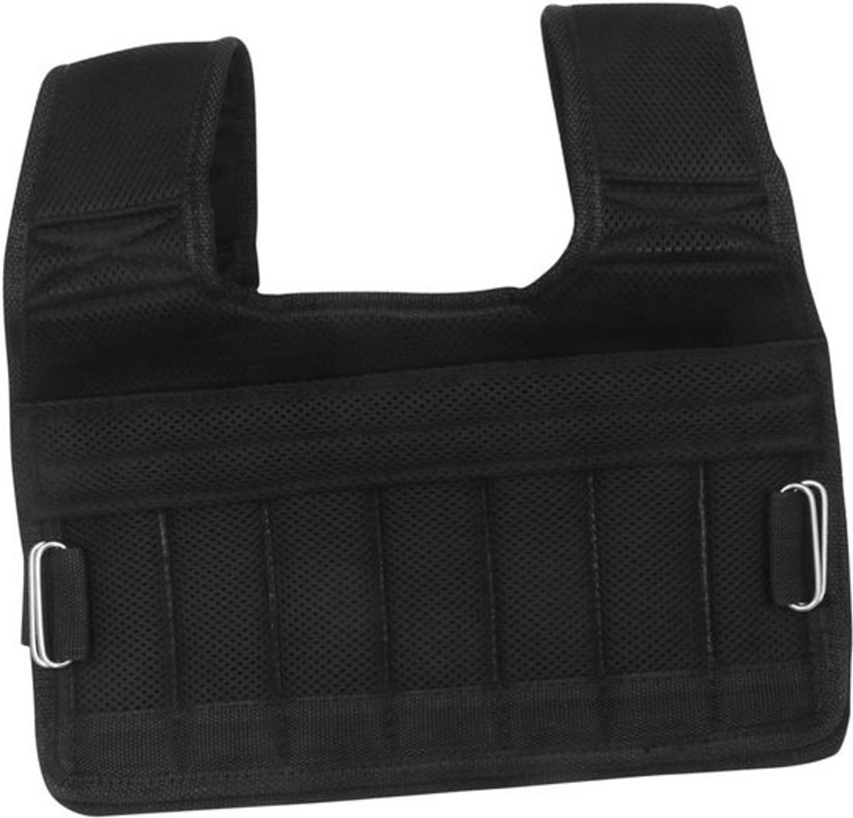 Fitness Gewichtsvest - Sportvest Training - Krachttraining Verbeteren - Ademend Netweefsel - 36X35X1CM - Zwart