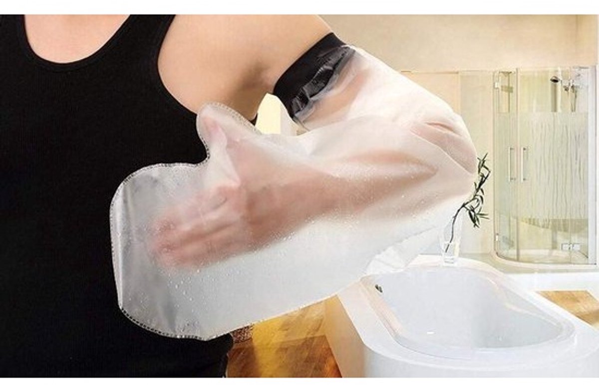 Gipshoes Arm Kind - Waterdichte Armbeschermer - Douchen met Gips - Verband Droog Houden - One Size - Transparant