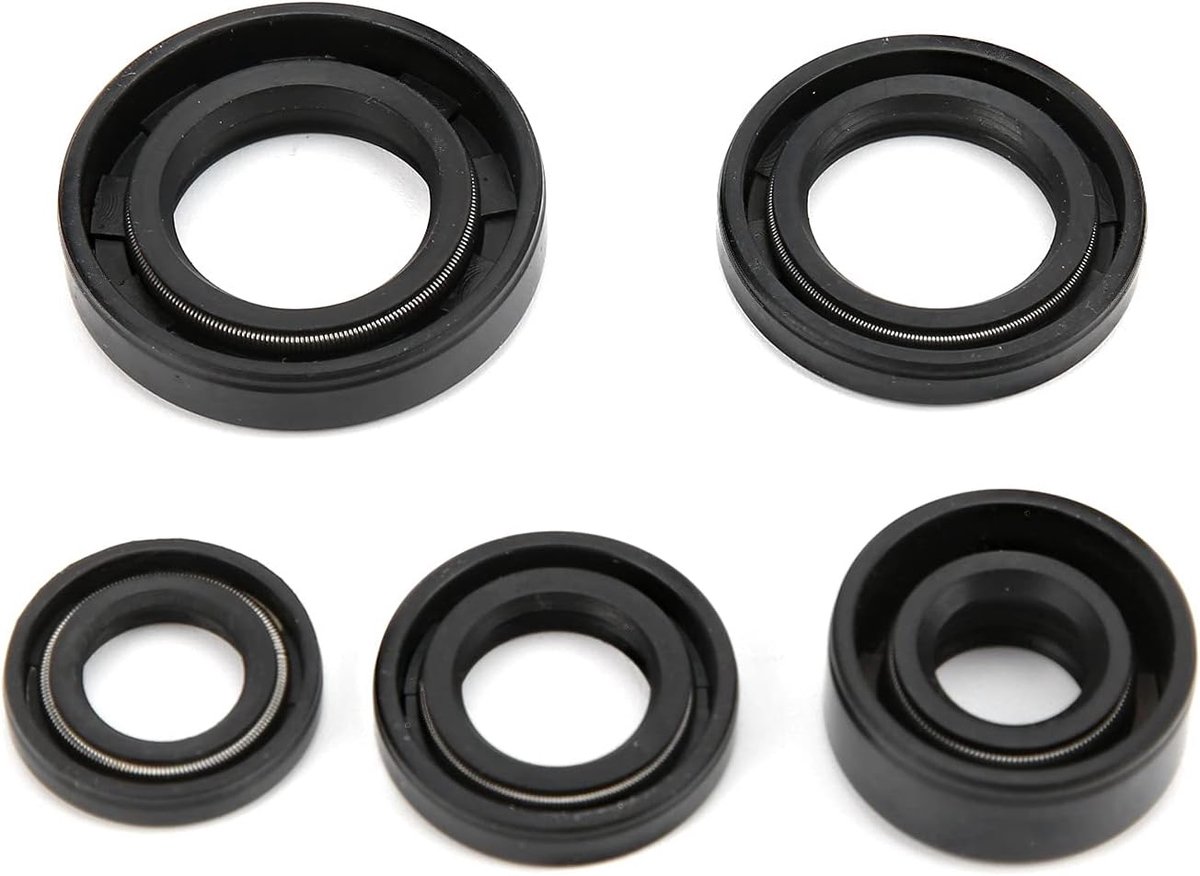 Dailygoods- Motoroliekeerringset 5-delig - Vervanging voor Lifan 110cc/125cc/140cc - Geschikt voor PIT PRO Trail Quad - Motorolieafdichtingsset - Staa