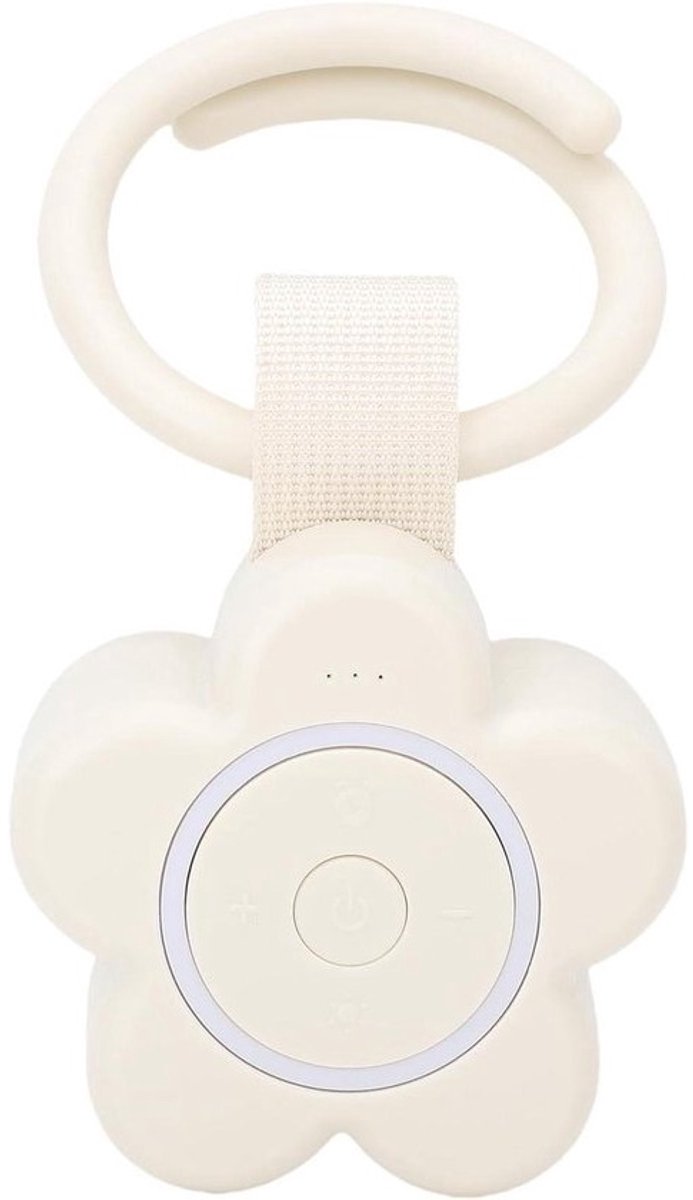 White Noise Slaapmachine - Geluidsmachine Slaaphulpmiddel - Ontspannen Slapen - Draagbaar Ontwerp - 12 x 12 x 8 cm - Beige