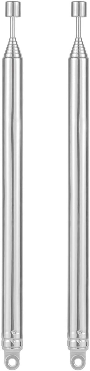 2 Stuks Telescopische Antenne Radio 8 Secties 71.8CM/28.27Inch Draagbare Telescopische Antenne Vervanging voor TV Radio AM FM Stereo Ontvanger