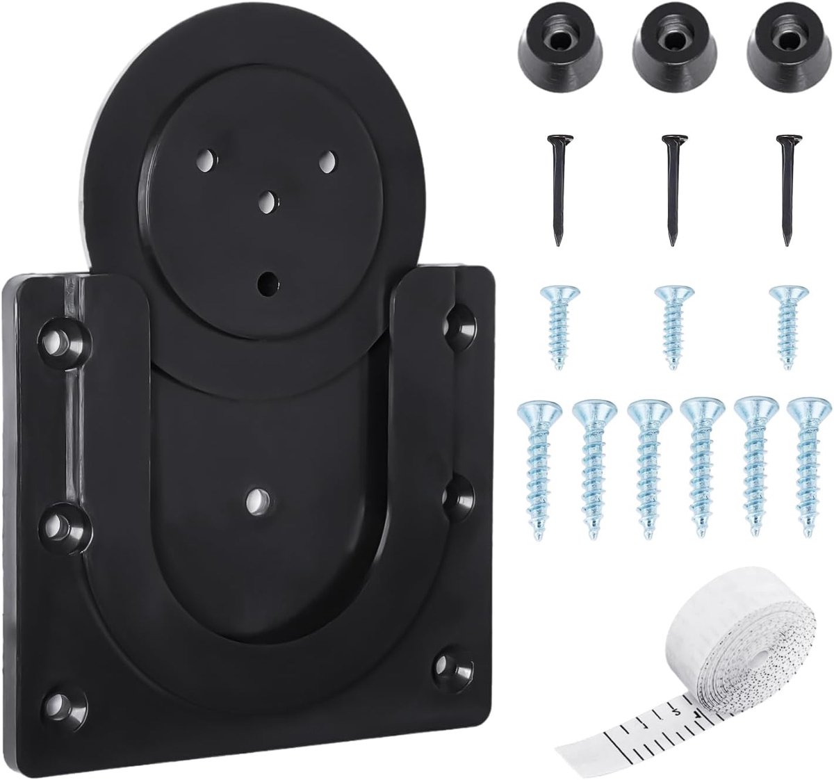 1 set dartbord-muurbeugels, 1 meetliniaal, dartbord-ophangset, dartaccessoires, stevig en duurzaam, plastic dart-muurbeugel (zwart)