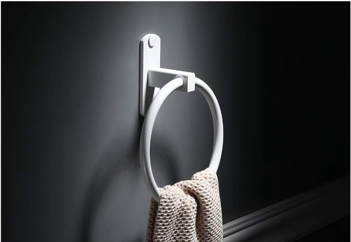 Handdoekhouder Badkamer, European Style Badkamer handdoek Rack, Zwarte Ruimte Aluminium Handdoekring Europese Stijl Handdoekrek Handdoekring Antieke Hotel Badkamer Plank-B