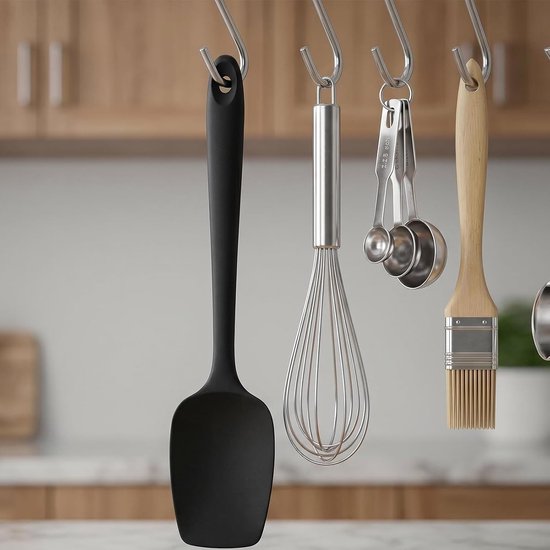 Siliconen spatel: 315 ℃ hittebestendige Maryse flexibele en anti-aanbakschraper 29 cm, voor mengen, schrapen, spreiden, pannenkoekenspatel en veelzijdig keukengerei — afbeelding 3