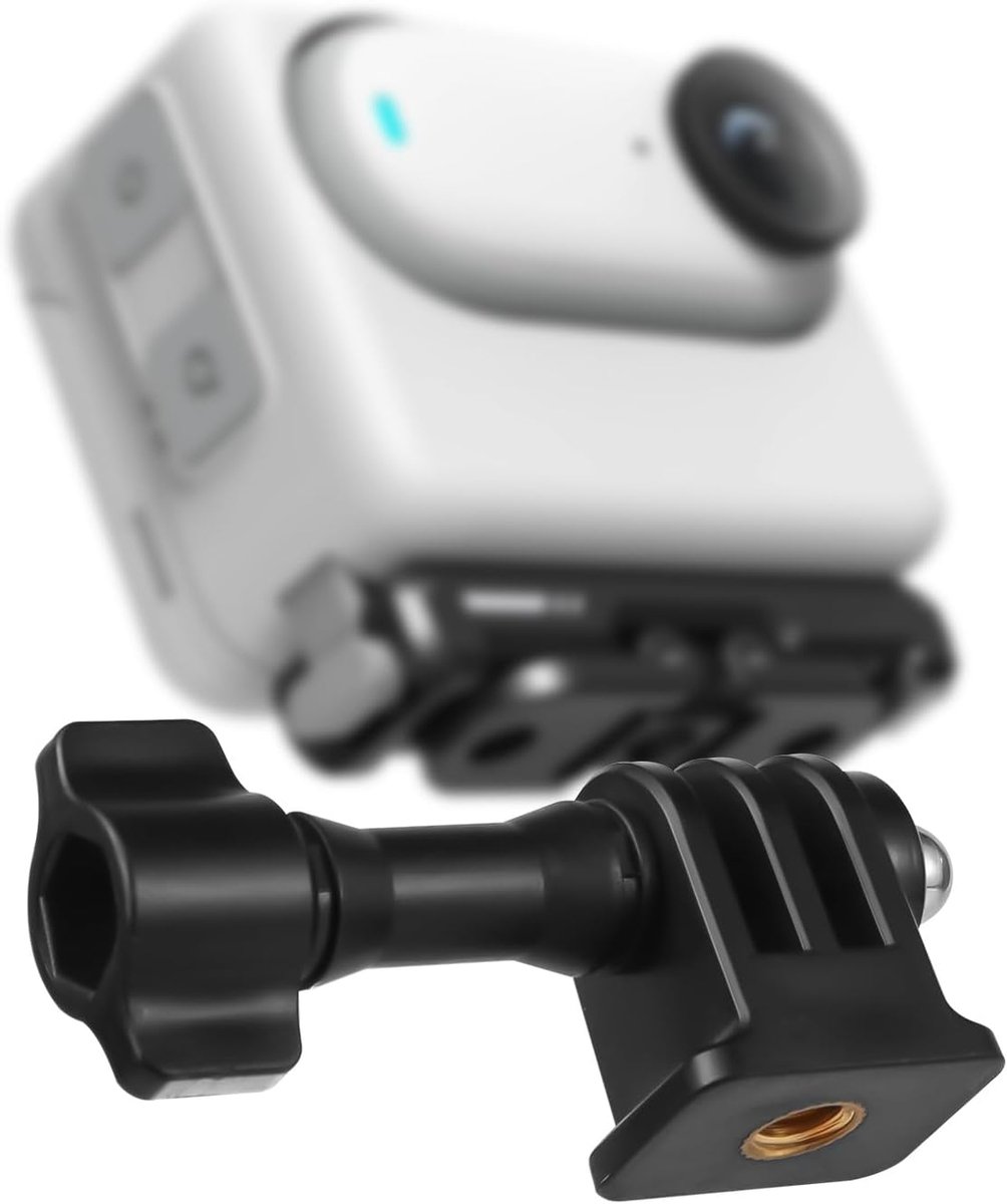 3 Polige Naar 1/4 Inch Adapter voor Insta360, Compatibel met Insta360 Panoramische Sportcamera's Alle Modellen en voor Insta360 Ecosystem Allerlei 1/4 Interfaces