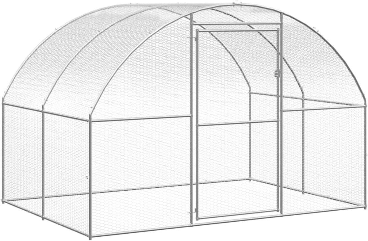 Kippenhok, voor buiten, groot, van verzinkt staal, 3 x 2 x 2 m, kooi voor kippen in de open lucht, tuinkhok, metaal, kippenhok, kippenhok, eenden