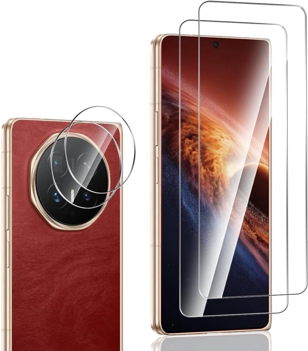 Beschermfolie voor panzerglas voor Honor Magic V6, schermbescherming en camerabescherming 2+2 stuks, ultra-HD helder beschermglas, 9H hardheid gehard glas, stootvast krasbestendig