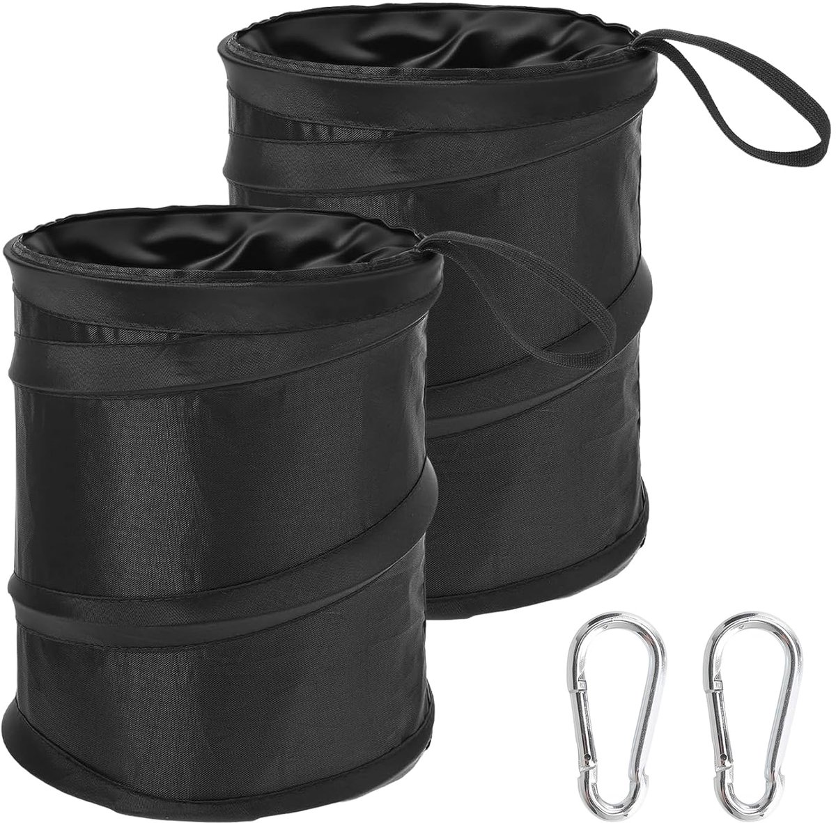 2 stuks opvouwbare auto-vuilnisemmer, kleine afvalemmer voor auto, opvouwbaar, waterdichte auto-vuilnisemmer, opvouwbare vuilnisemmer voor reizen, auto, huis en