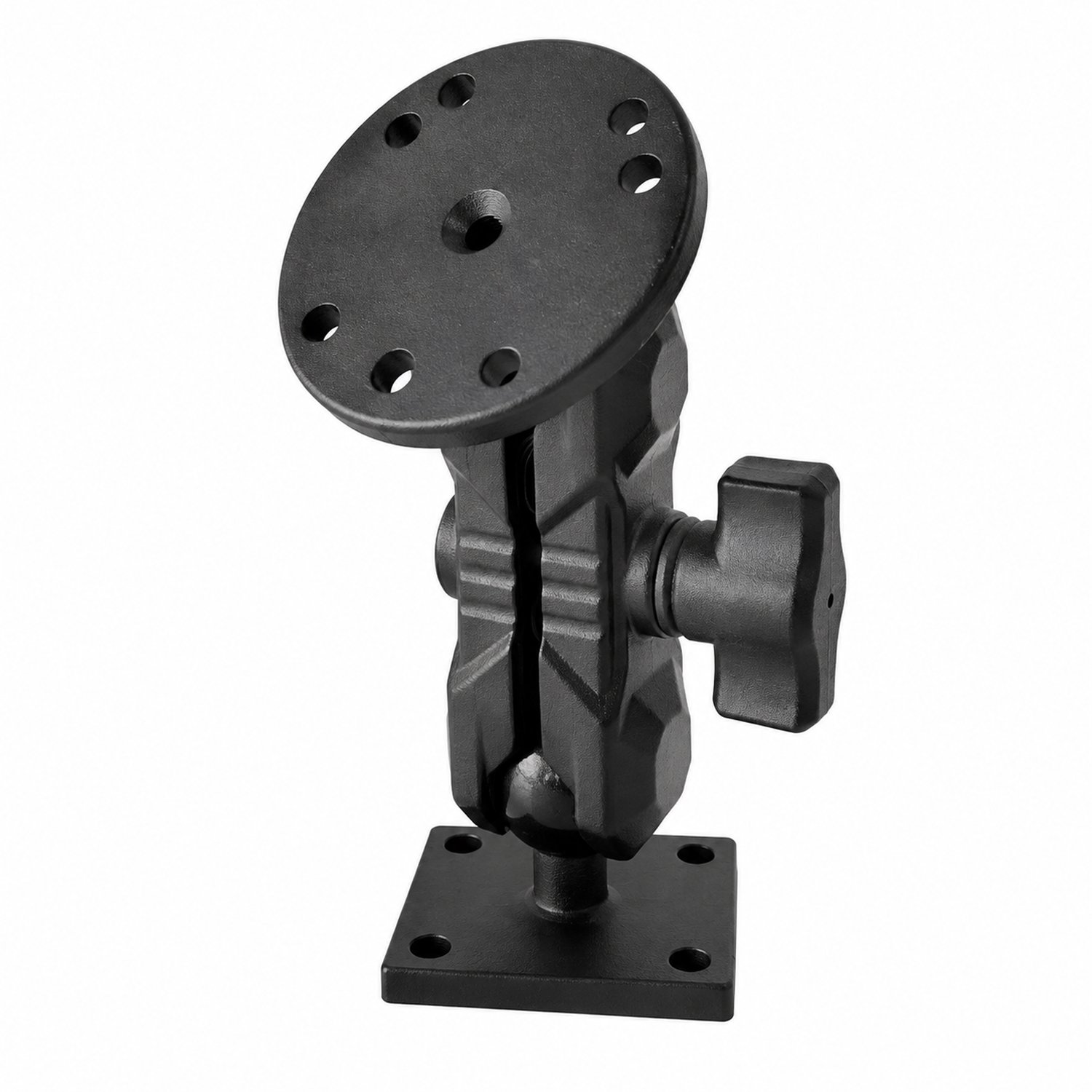 Voertuigsteun voor navigatie- en displayapparatuur met ronde en vierkante kogelkop en een segment van 9 cm