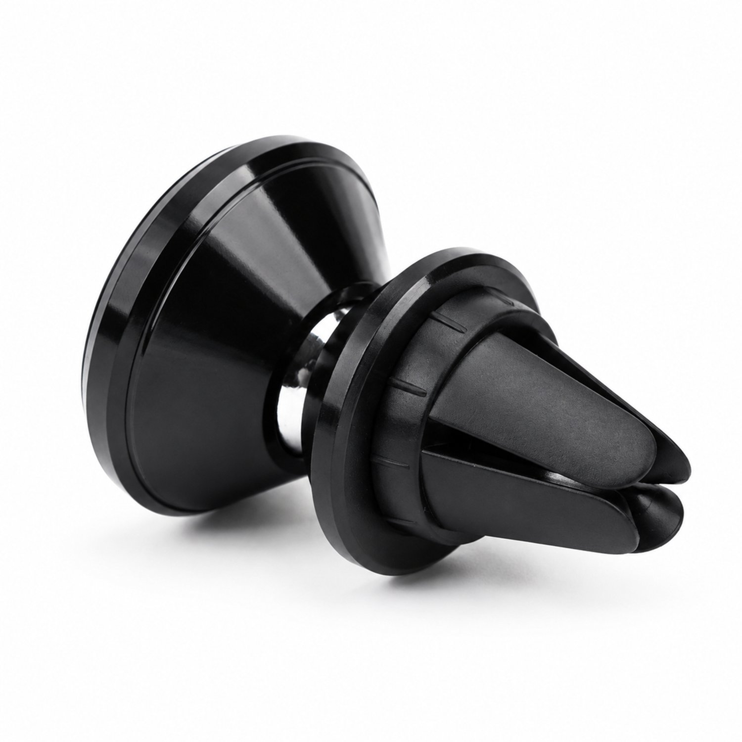 Telefoonhouders auto: zwarte magnetische telefoonhouder met ventilatieroosterclip van aluminiumlegering, verpakking 10 × 10 × 10 cm