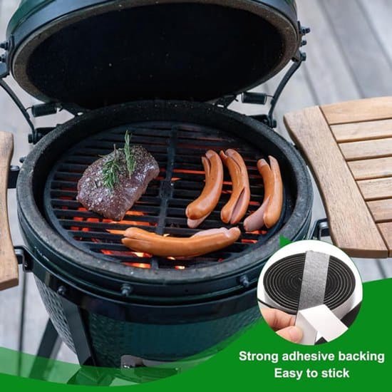 Zelfhechtende vilten afdichtband, hittebestendig, geschikt voor barbecues en rookovens, 3 mm dik, Barbecue oven rookvrije afdichting - 13mm*3mm*3050mm — afbeelding 2