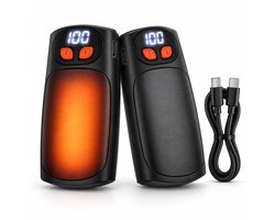 Handwarmers Oplaadbaar - Set van 2 - Handverwarmer met 5 Warmtestanden - Herbruikbaar - USB-C - 3000 mAh per Stuk