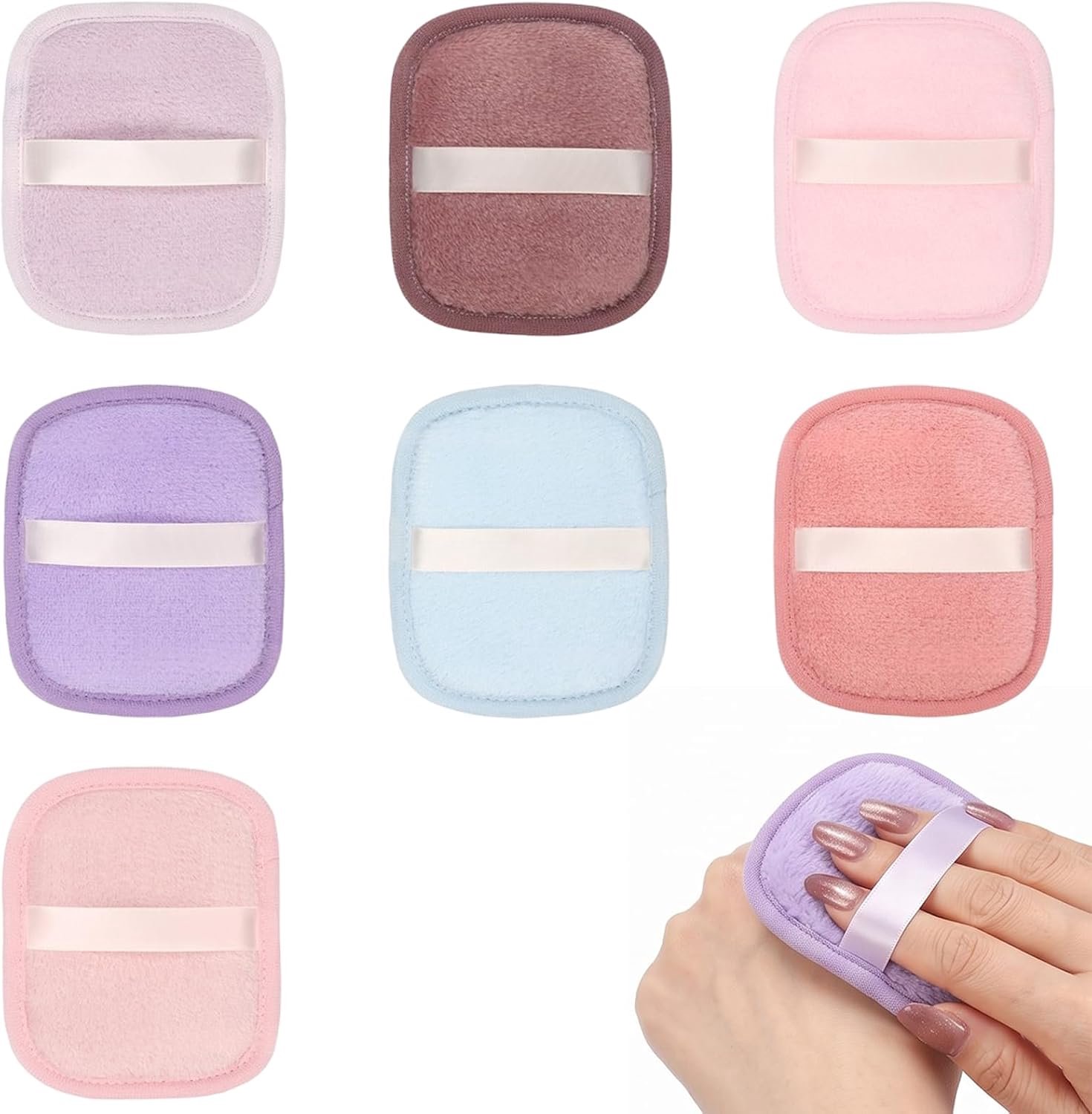 Make-uppads 7 stuks - wasbaar en herbruikbaar - zachte stof - ideaal voor gevoelige huid - ServiceTopper