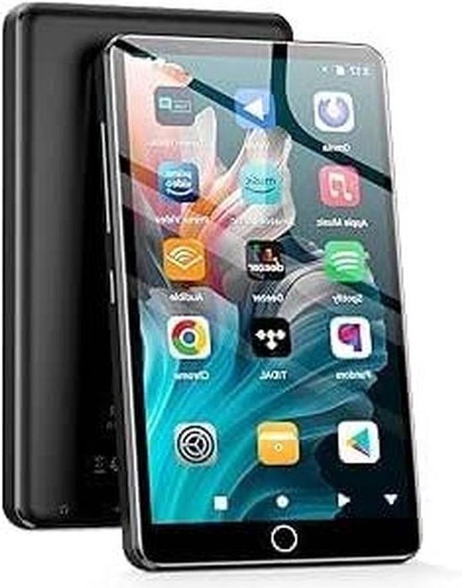 Mp3-speler - Muziekspeler - Muziek streamen - Android 13 OS - 144 GB opslag - Zwart