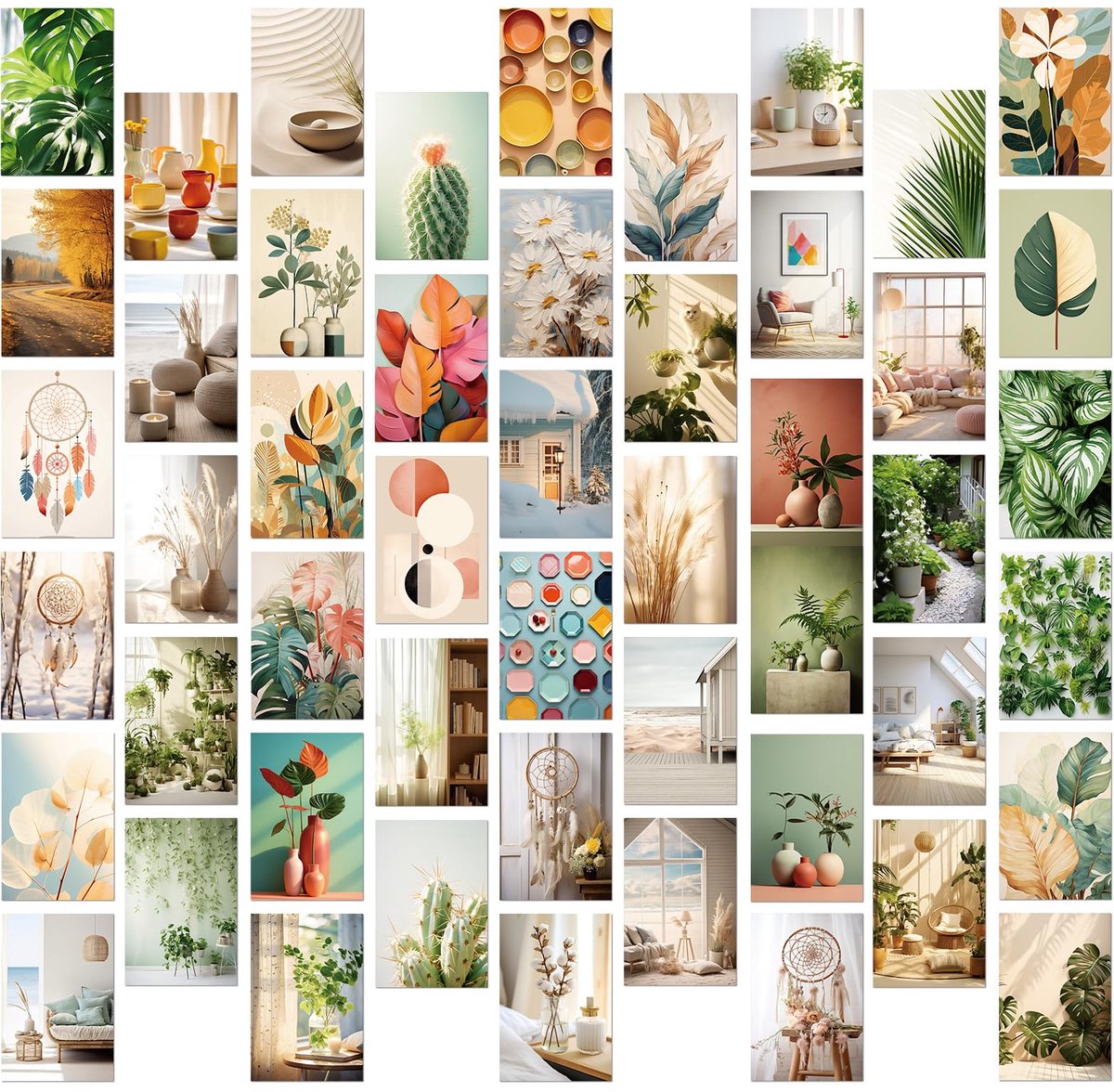 50 verse kunst decoratieve landschap ansichtkaarten wandkaarten, huisdecoratie ansichtkaarten, plakboek - ShopVlot