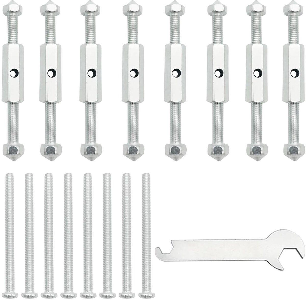Reparatietool voor 86 Type Controlekasten - 8 Sets, Verstelbare Lengte, Inclusief Sleutel, Ideaal voor Schakelreparatie en Schroefherstel