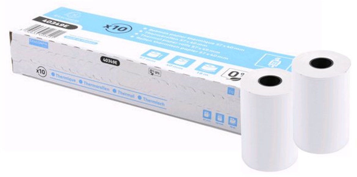 EXACOMPTA kassarollen thermopapier, BPA-vrij, 1-laags, 5 stuks