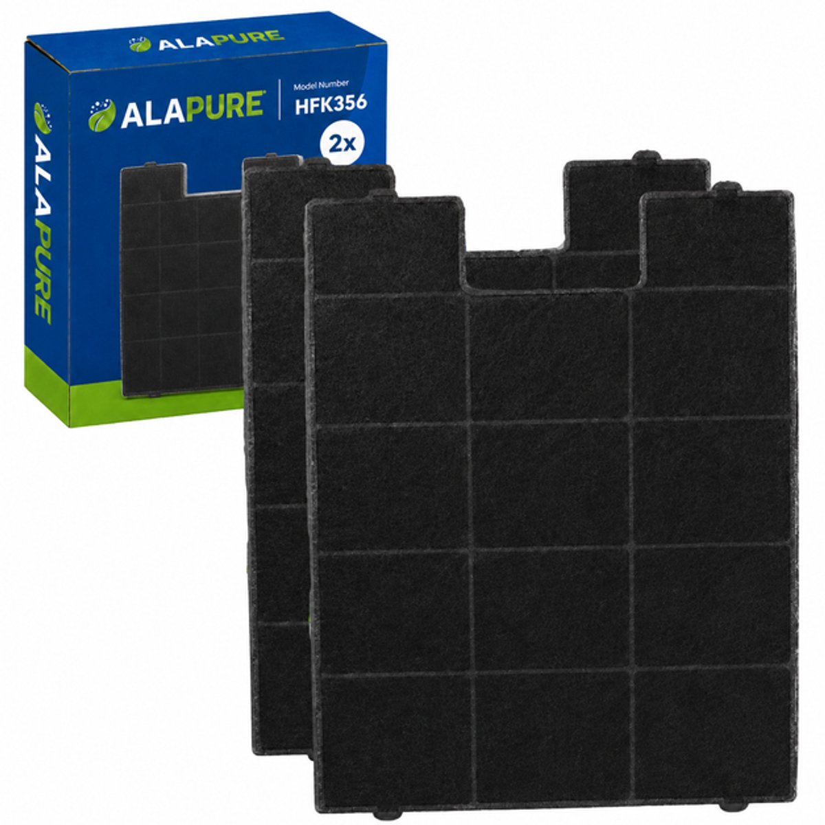 2x 356 Koolstoffilter voor FWK 280 / 17133 / FWK-280 / 91