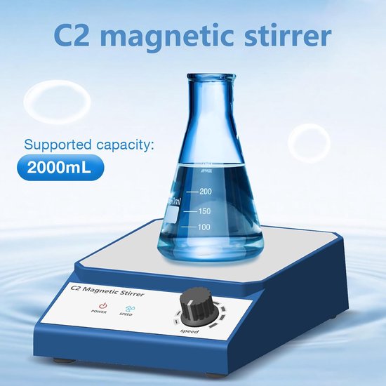 Efficiënte Magnetische Mixer voor Laboratoriumtoepassingen, 2500 R/Min, 2000ml, Perfect voor Mengprocessen en Experimenten — afbeelding 2