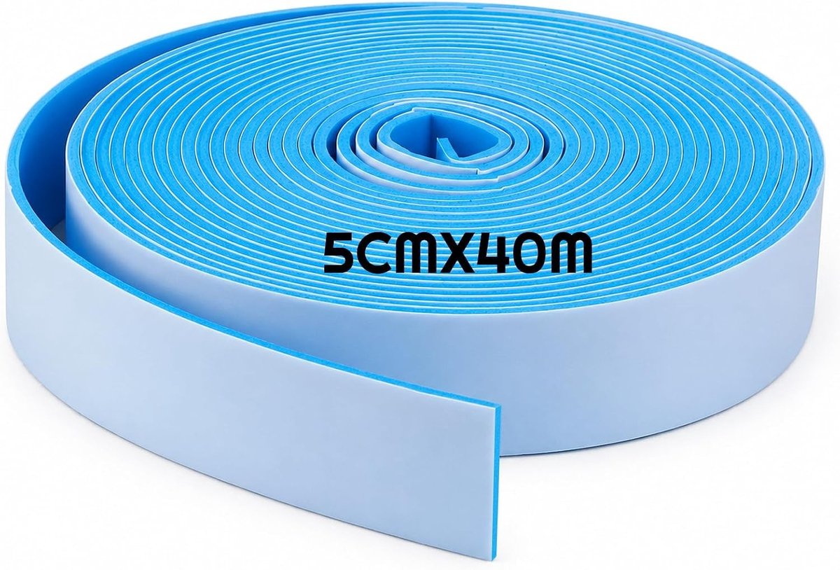 Zelfklevende Isolatiestrips voor Laswerk, Dilatatieband en Scheidingswand Tape voor Vloerverwarming (2 in x 40 m, Blauw)