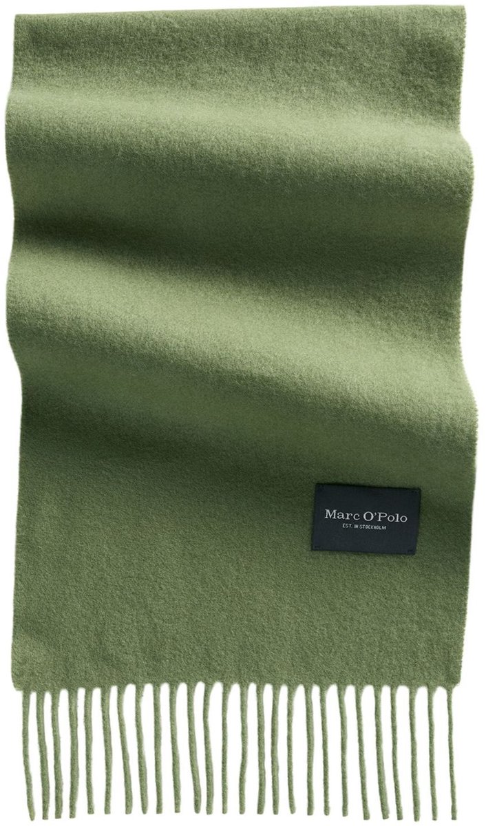 Marc O'Polo sjaal Woven Scarf Forest Dust donkergroen