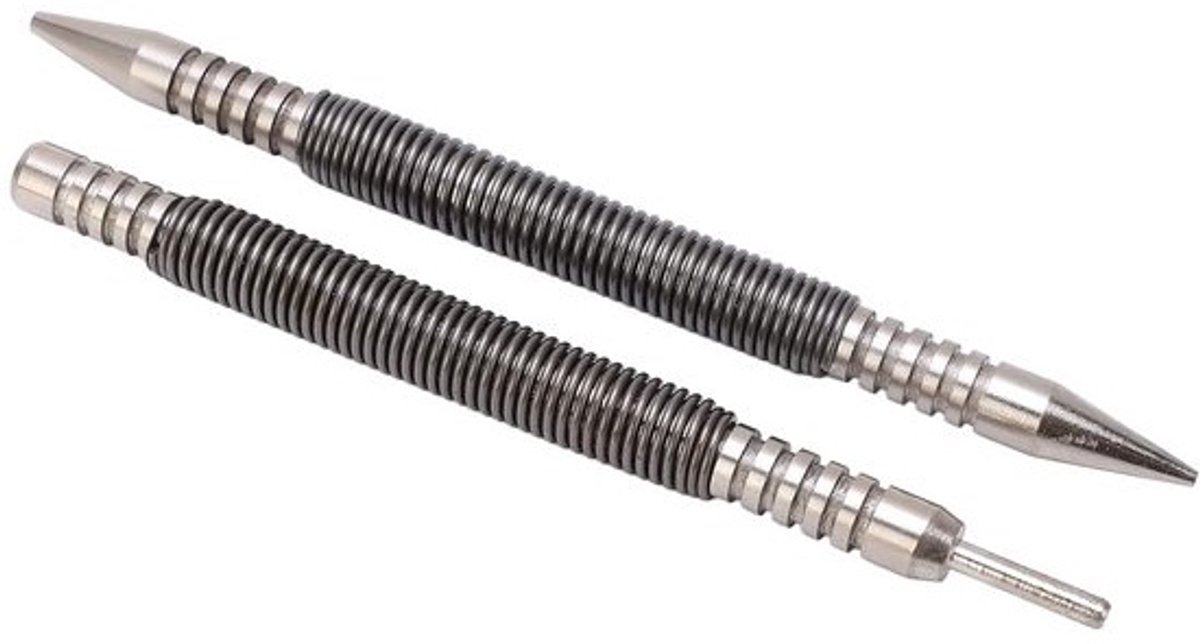 Spijkerset met veertje - Tool voor scharnierpennen - Precisiewerk - Veerbelast koolstofstaal - 19 x 8 x 1 cm