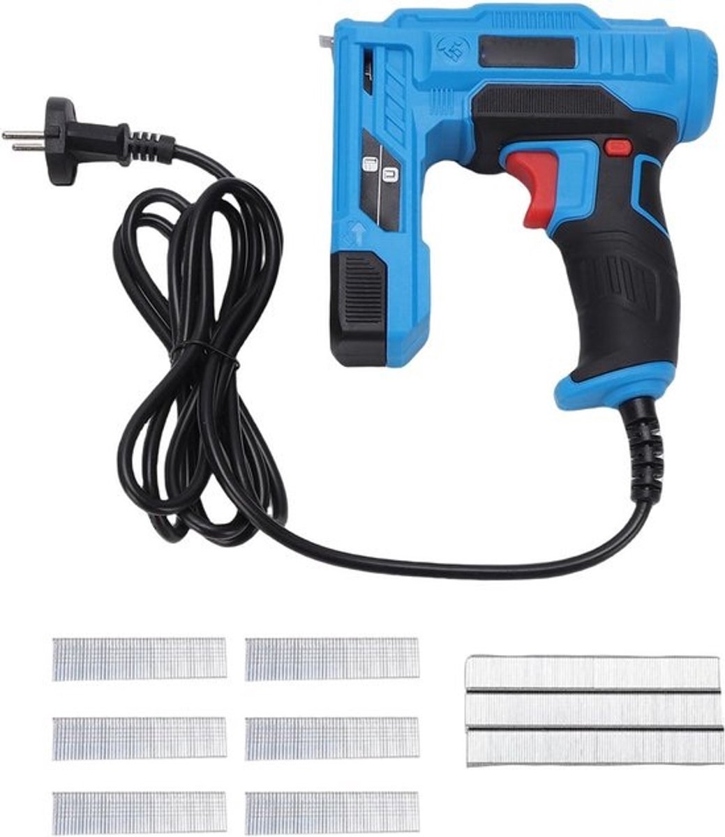 Elektrisch spijkerpistool - 2-in-1 nietpistool - Voor houtbewerking en meubels - Inclusief 200 spijkers - Nagels van 10-14 mm