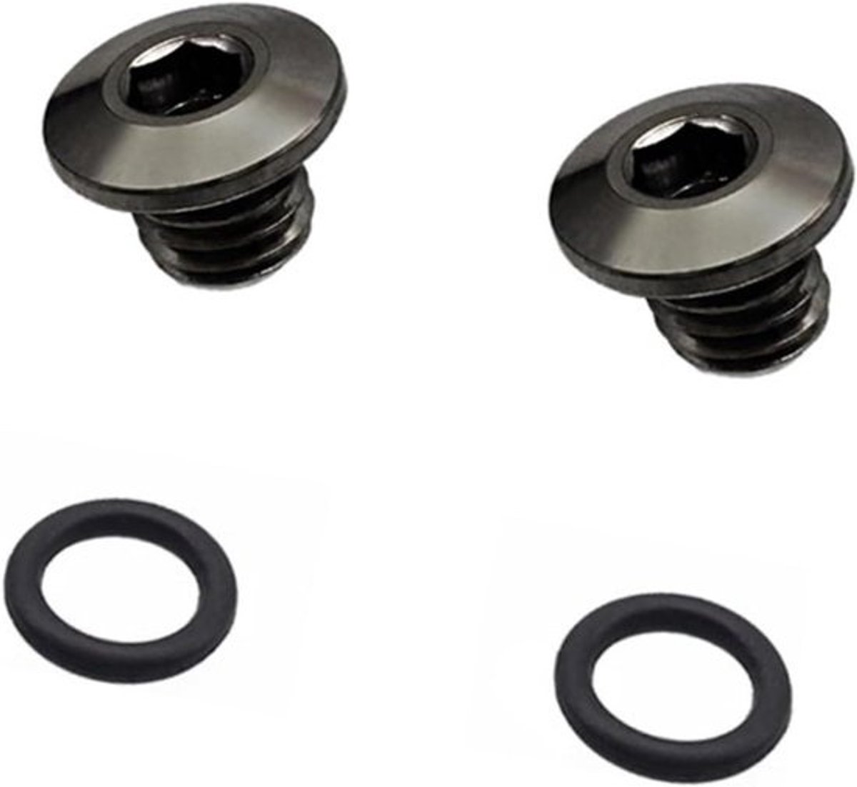 Ontluchtingsschroef Fiets - Remhendelschroef - Remmen Onderhoud - Titaniumlegering - M5x5mm 2 Delig - Zwart