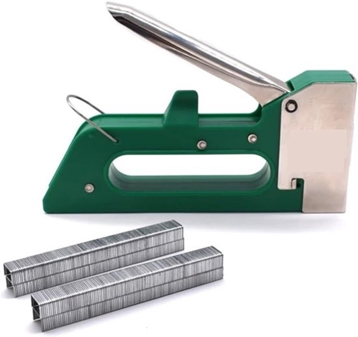 Handspijkerpistool - Tackergereedschap - Voor het bevestigen van meubelbekleding - Zware kwaliteit - 17,5 cm