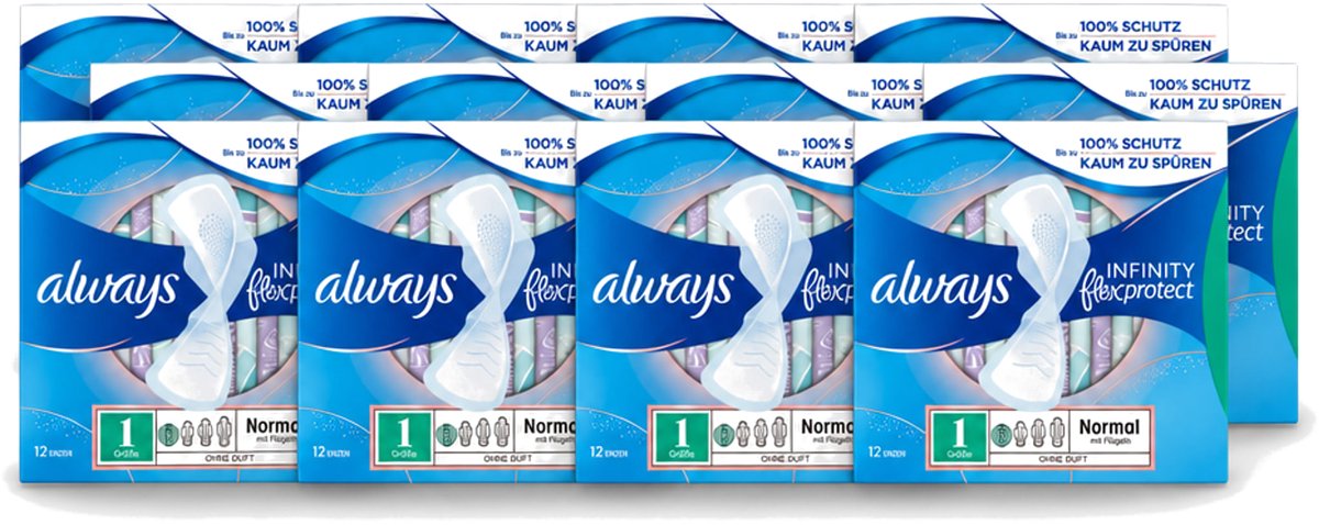 12 x Always – Maandverband – Infinity Normal - 12 Maandverbanden - Voordeelverpakking - 12 stuks
