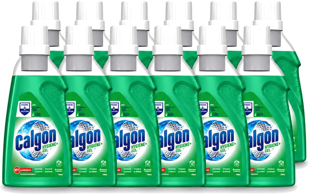 12 x Calgon – Wasmachinereiniger Gel – Hygiene+ – 750 ml - Voordeelverpakking - 12 stuks