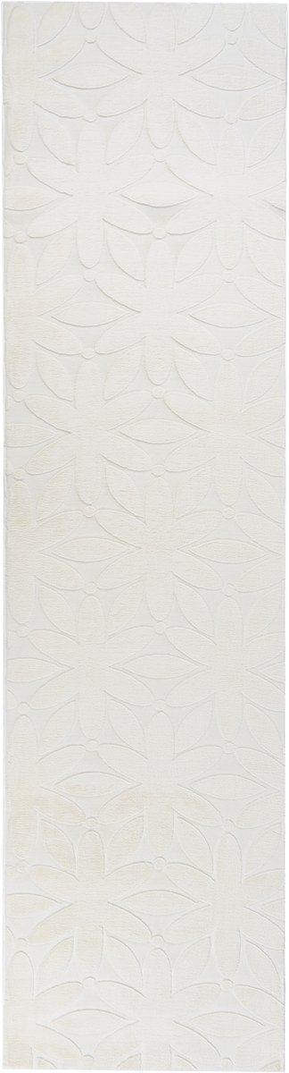 Beliani HOOD - Vloerkleed - Gebroken wit - 80 x 300 cm - Polyester