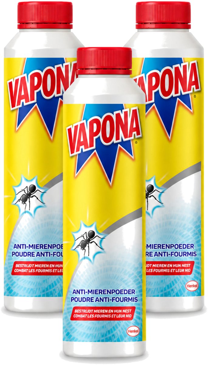 3 x Vapona - Anti Mierenpoeder - Effectief Tegen Hele Kolonie - 150g - Voordeelverpakking - 3 stuks
