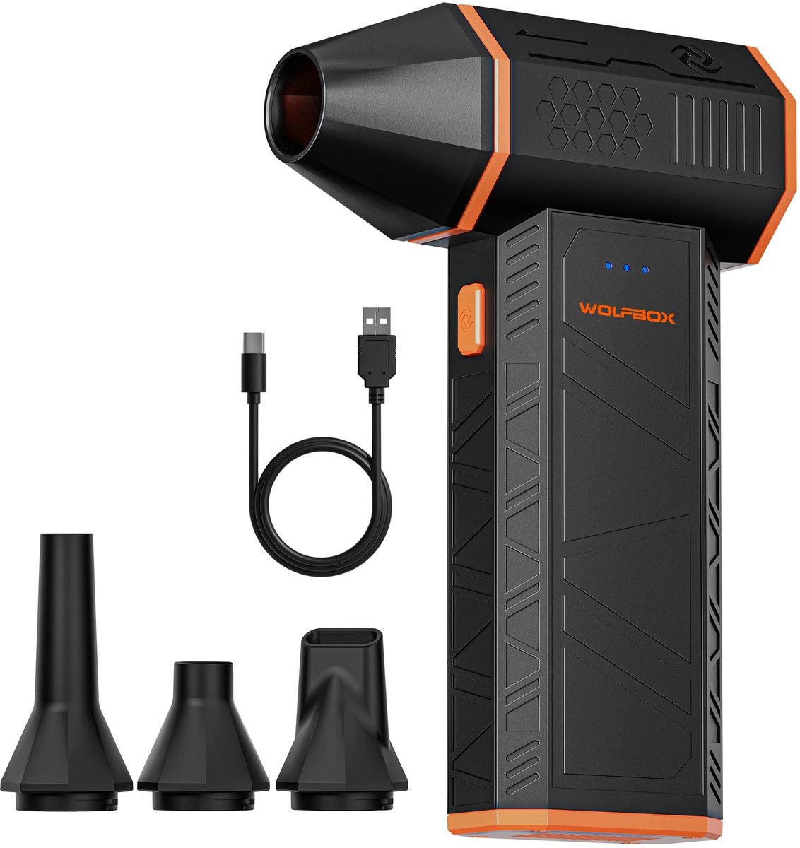 G&G elektrische mini air duster - Luchtblazer - Blower - Perslucht - Laptop - Computer - Auto - Accu - 3 Standen - 240 min - Zwart