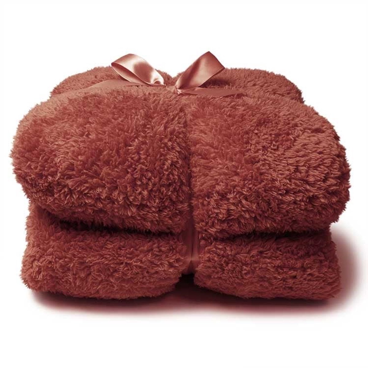 Unique Living Plaid Teddy Marsala -150x200cm onbekend