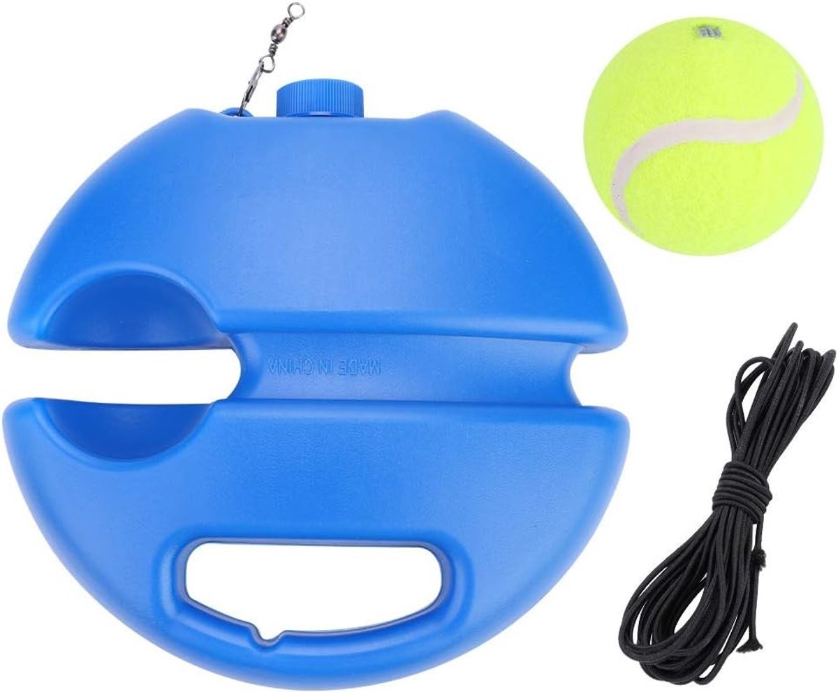 Tennis Trainer Set met Skirting Board, 2 Trainingsballen en Touw, Ideaal voor Beginners en Volwassenen om Tennisvaardigheden te Verbeteren