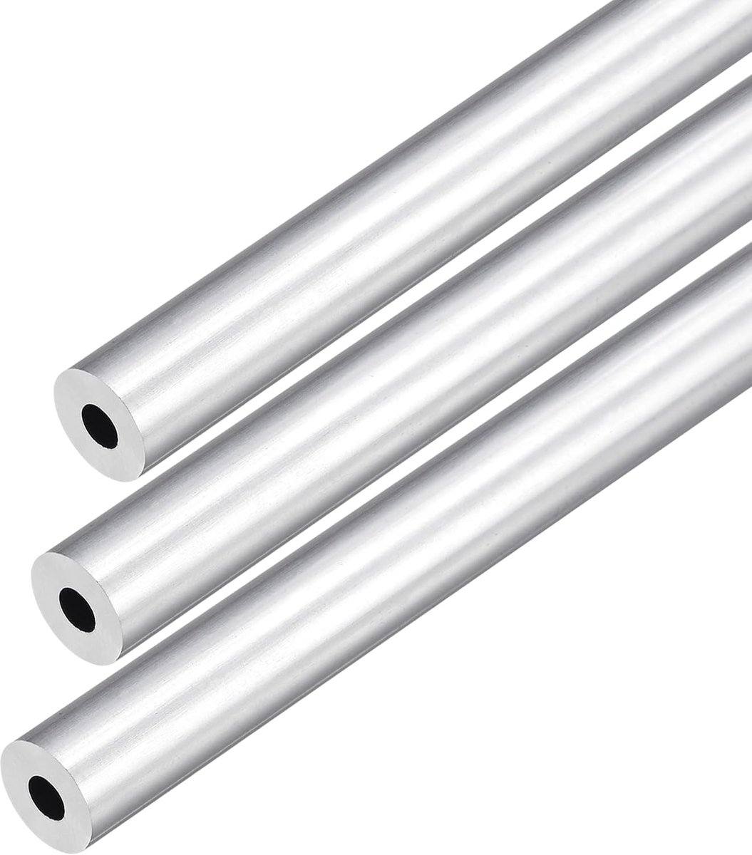 DMiotech 3Pack (10mm OD x 4mm ID) 6063 Aluminum Round Tube 300mm Length Industry Metal Tube for Machinery Frame - ShopVlot