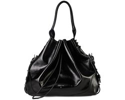 Patrizia Pepe Schoudertas Leder 47 cm - Dames - nero