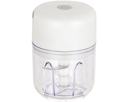 Elektrische Hakker - Mini Foodprocessor - Snel Ingrediënten Snijden - Draadloos en Oplaadbaar - Compact Formaat - Wit