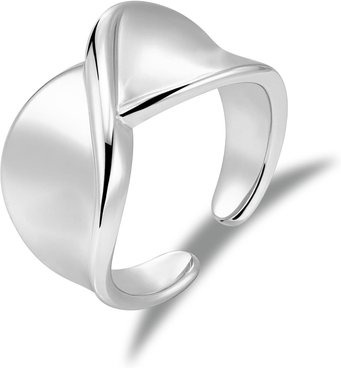 Stainless Steel Rings for Men and Women Silver Adjustable Waterproof ALEXCRAFT Rings Silver Size Men Women - ShopVlot