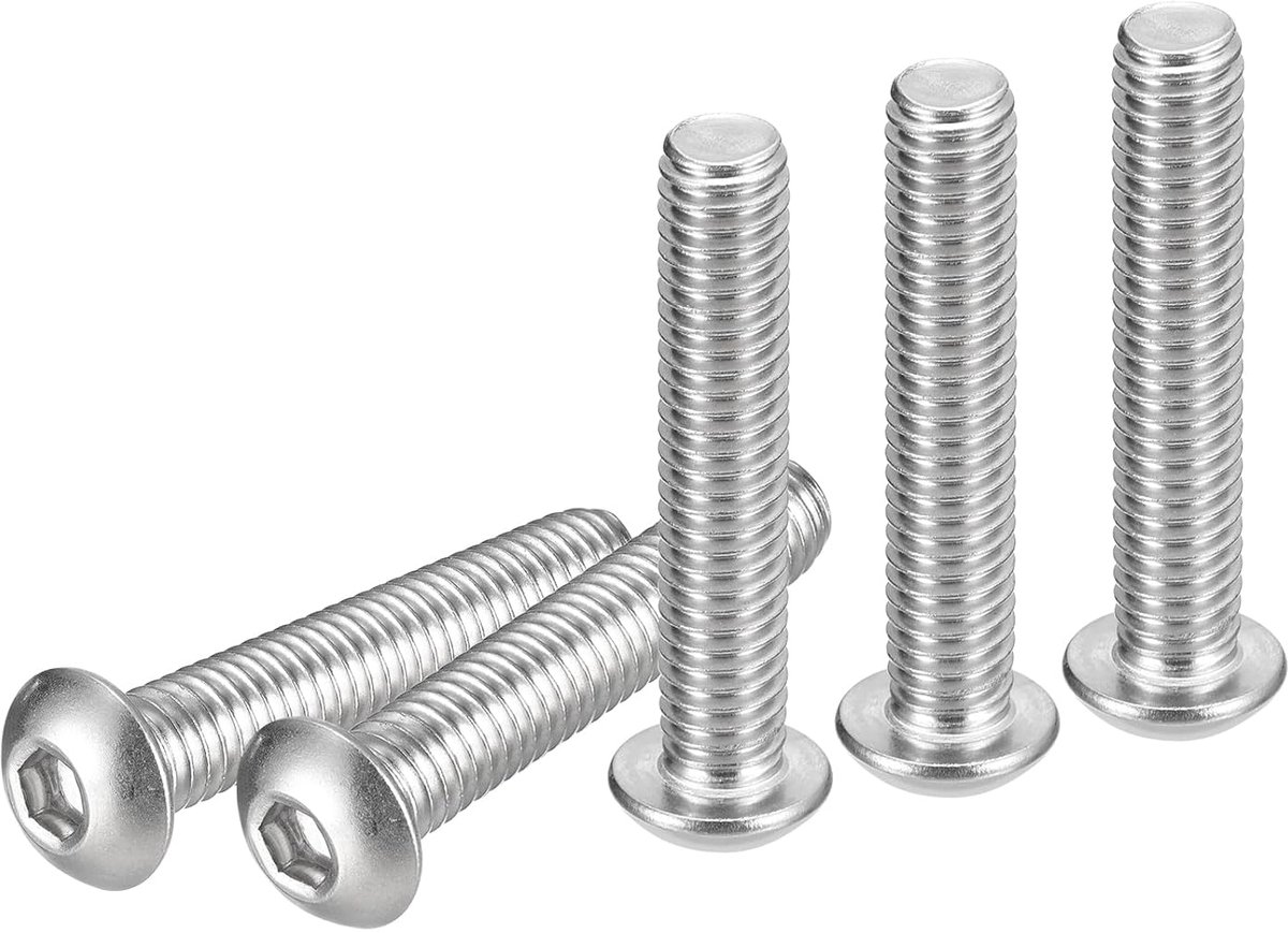 Hexagon schroeven 3/8-16x2" - knopkop - 304 roestvrij staal - ideaal voor machines - ShopVlot