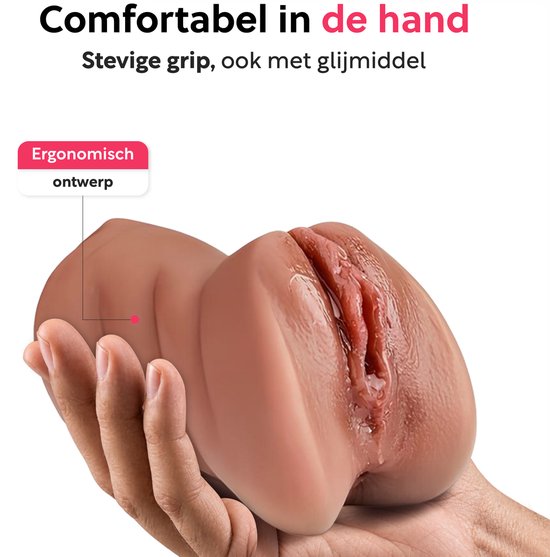 Comfortabel in de hand. Stevige grip, ook met glijmiddel. Ergonomisch ontwerp van realistische vrouwelijke vorm.
