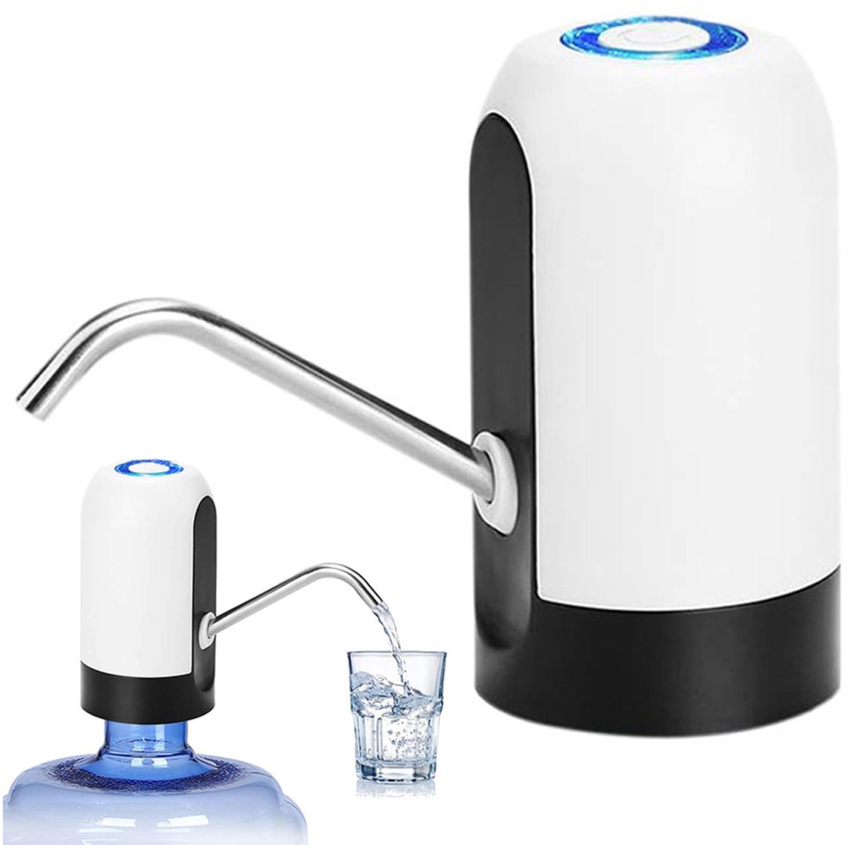 PARENCE – USB elektrische waterpomp met LED – Universele Automatisch – Touchknop, roestvrij staal en siliconen buis - ShopVlot
