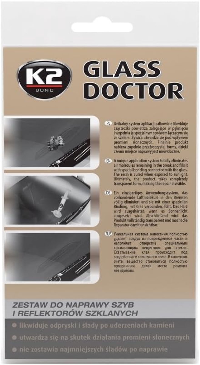 Windscreen Repair Kit - Glasreparatie - Geschikt voor autoruiten en lampglazen - Makkelijk te gebruiken - ShopVlot
