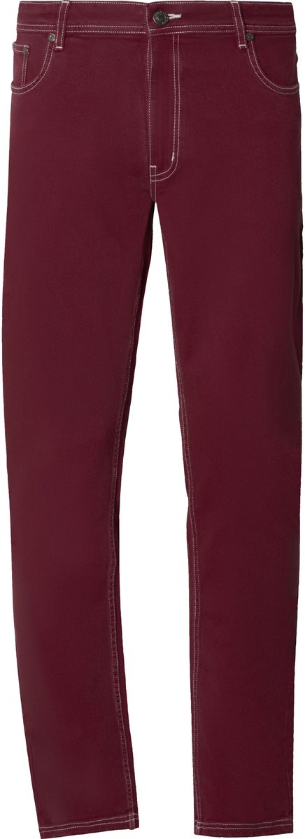 Jan Vanderstorm herren Broek Met Lage Taille - 60 - donkerrood - Plus Size