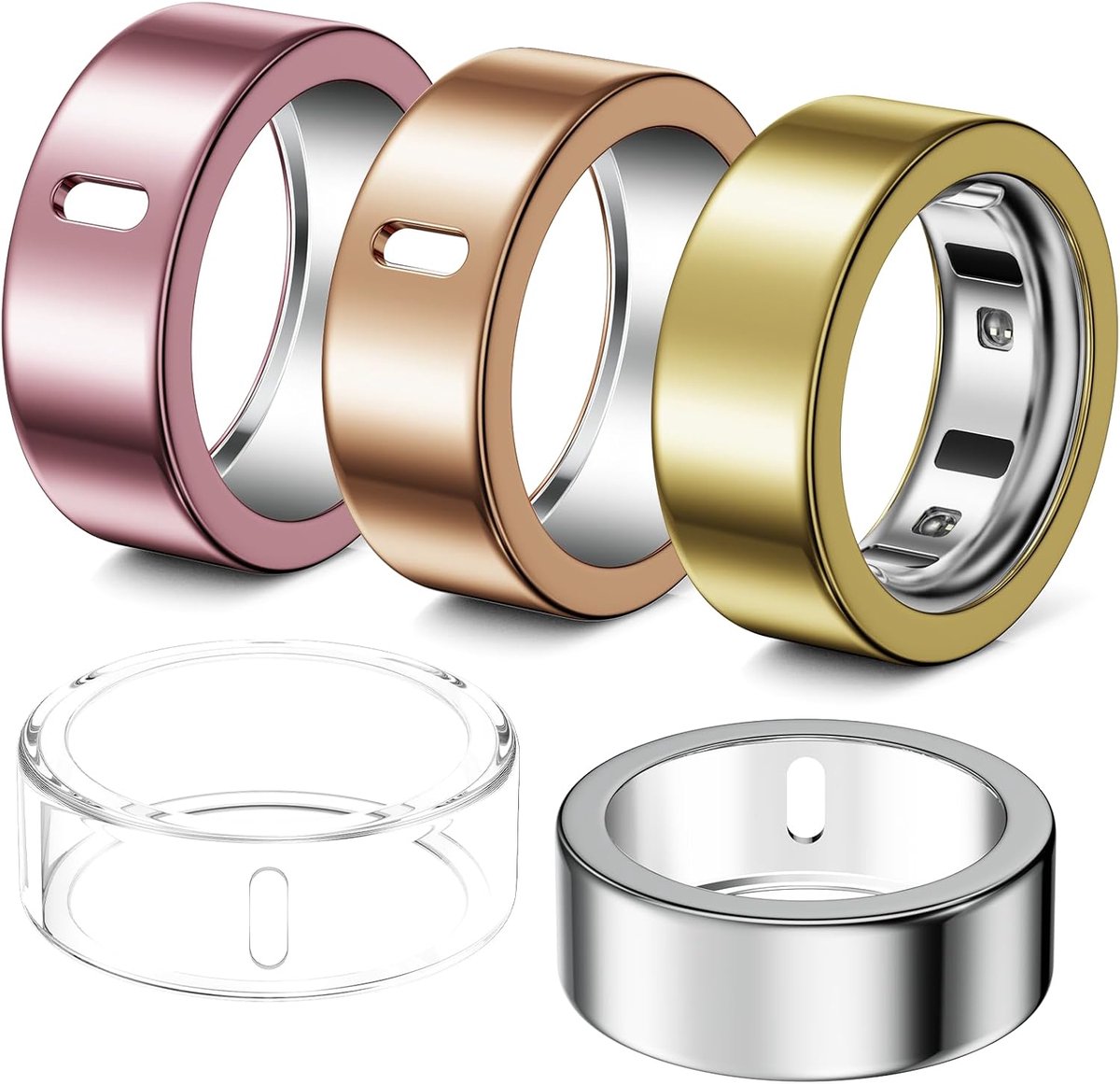 Pack of 5 Ring Covers Compatible with Oura Ring Gen 4/Gen 3 Horizon/Heritage Protective Case, Wear-resistant TPU Case - ShopVlot