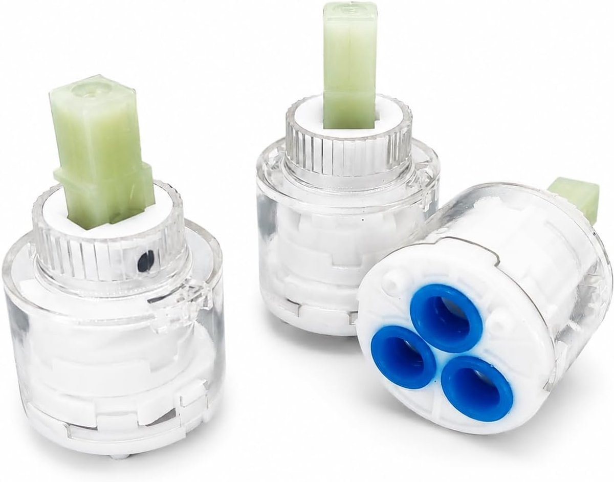 Set of 3 Cartridge Taps 35mm, Ceramic Cartridge, Ceramic Cartridge for Single Lever Kitchen Faucet, Faucet Cartridge - ShopVlot