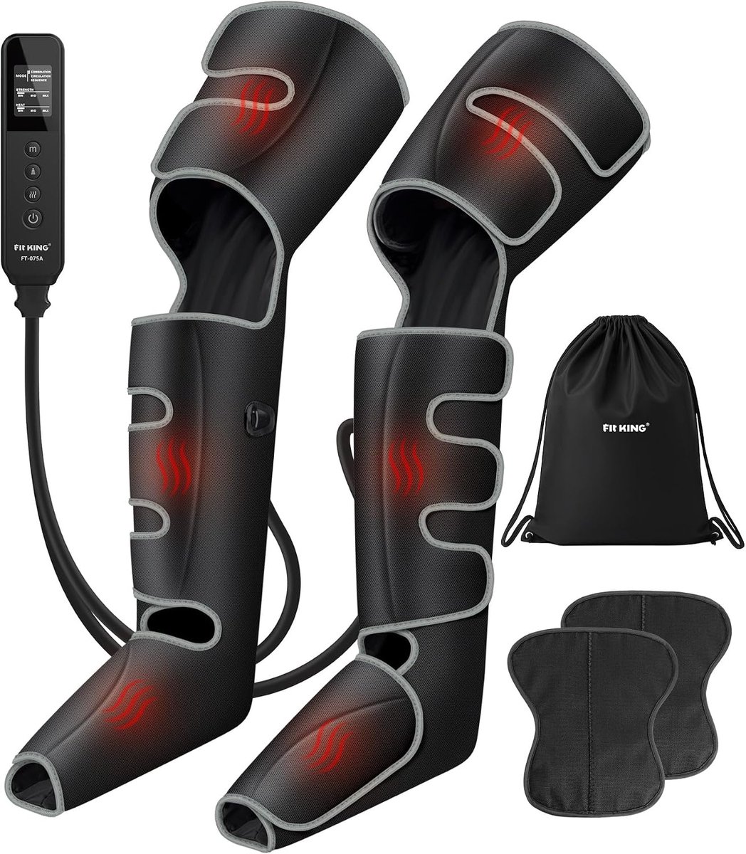 Beenmassageapparaat met warmte - persluchtmassage - voor voeten en kuiten - ontspanning voor vermoeide benen - ShopVlot