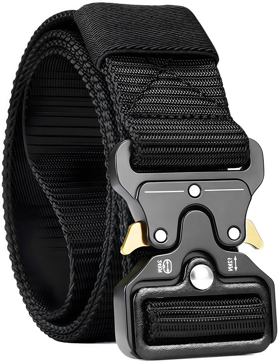COONE Tactical Belt for Men Military Combat Style Nylon Web Belts with Quick Release Metal Buckle for Work Hiking - ShopVlot