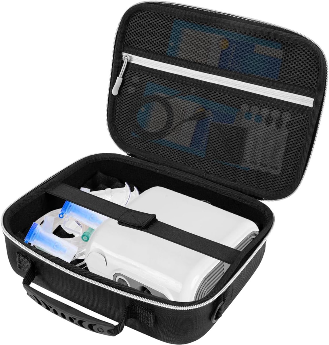 Smart Nebulizer Hard Shell Transport Case, Portable Medicine Bag for Inhalers, Desktop Inhaler Nebulizer Home Use - ShopVlot
